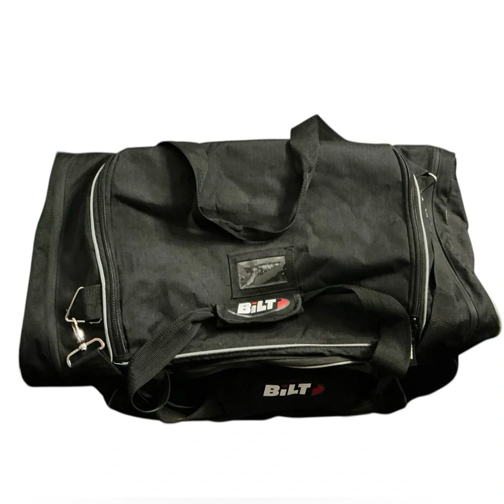 🏍️Bilt Classic Logo Vintage Black Duffel Motorcycle/Multi-use Bag